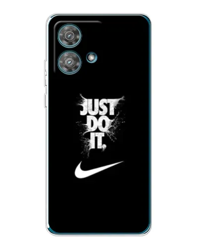 Чехол для Motorola Edge 40 Neo с картинкой «Текстовый принт Nike»