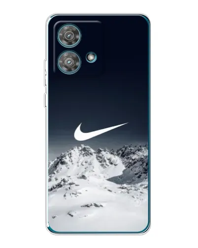 Чехол для Motorola Edge 40 Neo с картинкой «Nike — зимние горы»