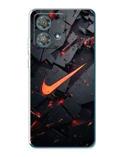 Чехол для Motorola Edge 40 Neo с картинкой «Nike — эффект разломов»
