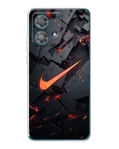Чехол для Motorola Edge 40 Neo с картинкой «Nike — эффект разломов»