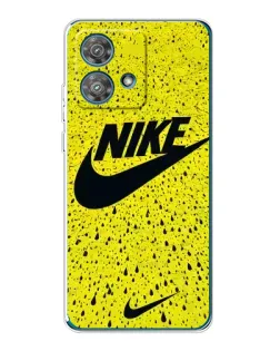 Чехол для Motorola Edge 40 Neo с картинкой «Желтый текстурный Nike»