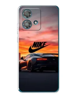 Чехол для Motorola Edge 40 Neo с картинкой «Nike и суперкар»