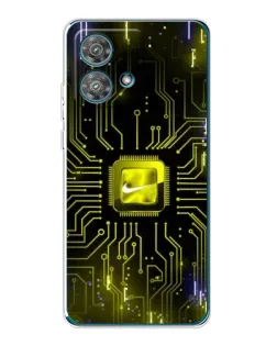 Чехол для Motorola Edge 40 Neo с картинкой «Nike — золотая искра»