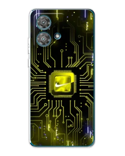 Чехол для Motorola Edge 40 Neo с картинкой «Nike — золотая искра»