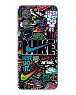 Чохол для Motorola Edge 40 Neo з картинкою «Яскравий колаж Nike»
