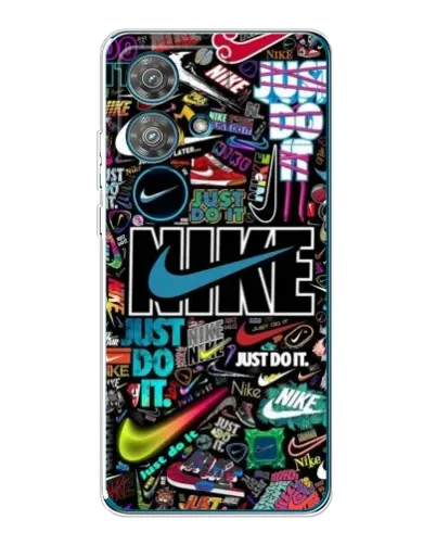 Чохол для Motorola Edge 40 Neo з картинкою «Яскравий колаж Nike» Чохол для Motorola Edge 40 Neo з картинкою «Яскравий колаж Nike»