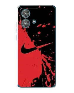 Чохол для Motorola Edge 40 Neo з картинкою «Червоні бризки Nike»