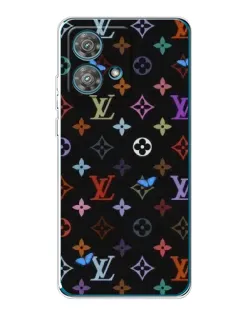 Чехол для Motorola Edge 40 Neo с картинкой «Цветная монограмма LV»