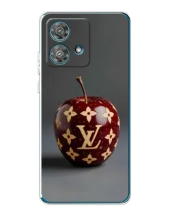 Чехол для Motorola Edge 40 Neo с картинкой «Красное яблоко LV»