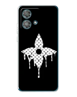Чехол для Motorola Edge 40 Neo с картинкой «Цветочная монограмма»