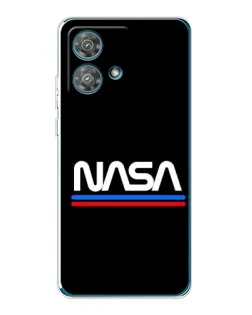 Чехол для Motorola Edge 40 Neo с картинкой «NASA — классика Red Blue»