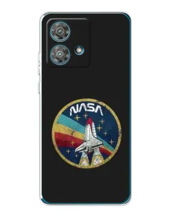 Чехол для Motorola Edge 40 Neo с картинкой «NASA — эмблема миссии»