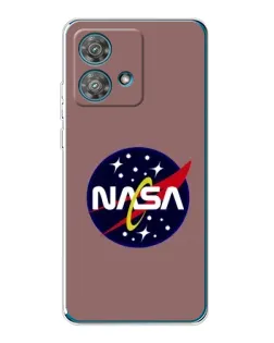 Чехол для Motorola Edge 40 Neo с картинкой «NASA — ретро космос»