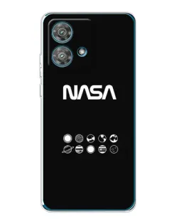 Чехол для Motorola Edge 40 Neo с картинкой «NASA — технический принт»