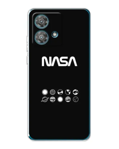 Чехол для Motorola Edge 40 Neo с картинкой «NASA — технический принт»