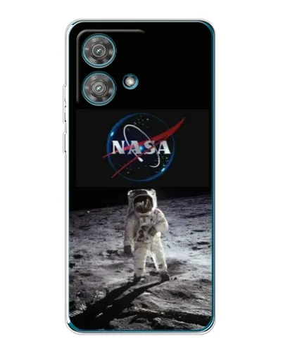 Чехол для Motorola Edge 40 Neo с картинкой «Астронавт на Луне»