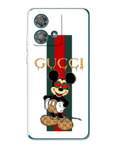 Чехол для Motorola Edge 40 Neo с картинкой «Микки Маус Gucci — полосы» Чехол для Motorola Edge 40 Neo с картинкой «Микки Маус Gucci — полосы»
