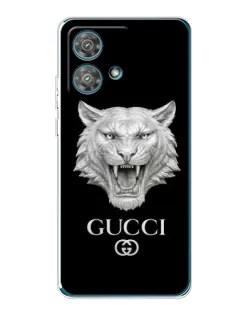 Чехол для Motorola Edge 40 Neo с картинкой «Gucci — серебряный лев» Чехол для Motorola Edge 40 Neo с картинкой «Gucci — серебряный лев»