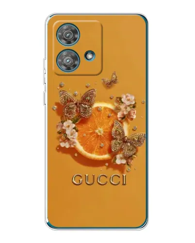 Чехол для Motorola Edge 40 Neo с картинкой «Gucci — золотые бабочки» Чехол для Motorola Edge 40 Neo с картинкой «Gucci — золотые бабочки»