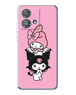Чехол для Motorola Edge 40 Neo с картинкой «My Melody и Kuromi»