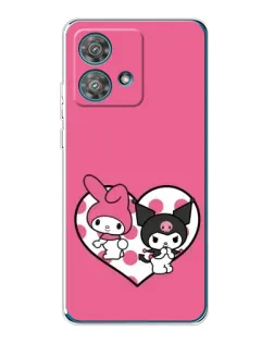 Чехол для Motorola Edge 40 Neo с картинкой «Kuromi и My Melody»