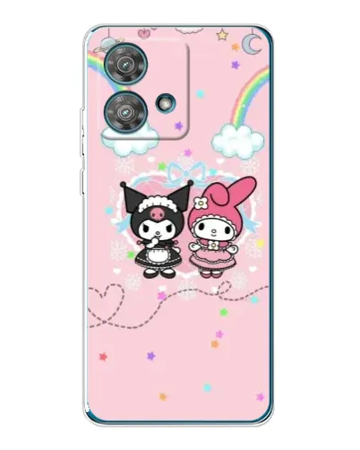 Чехол для Motorola Edge 40 Neo с картинкой «My Melody и Kuromi»