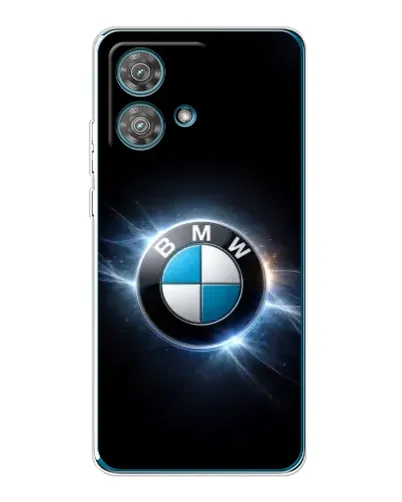 Чехол для Motorola Edge 40 Neo с картинкой «BMW — неоновое сияние»