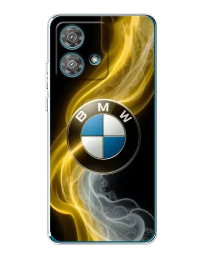 Чехол для Motorola Edge 40 Neo с картинкой «Золотистый дым BMW»