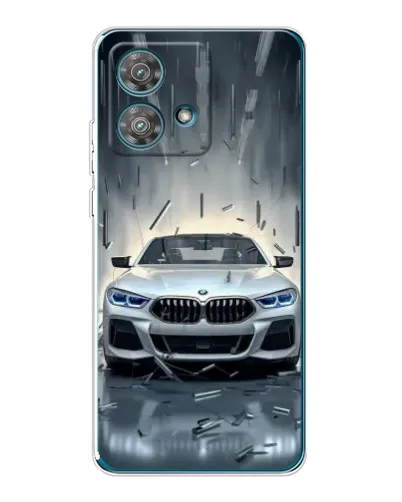 Чехол для Motorola Edge 40 Neo с картинкой «BMW в свете фар»