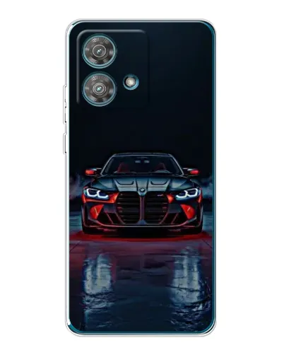 Чехол для Motorola Edge 40 Neo с картинкой «BMW на мокрой дороге»
