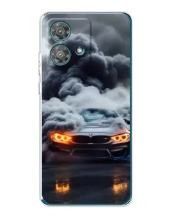 Чехол для Motorola Edge 40 Neo с картинкой «BMW в дыму»