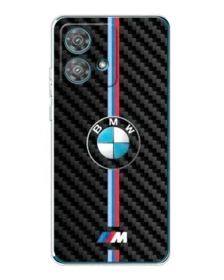 Чехол для Motorola Edge 40 Neo с картинкой «Эмблема BMW и карбон»
