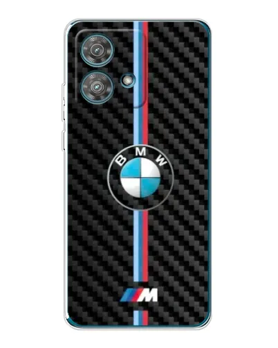 Чехол для Motorola Edge 40 Neo с картинкой «Эмблема BMW и карбон»