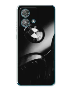 Чехол для Motorola Edge 40 Neo с картинкой «Эмблема BMW — макро»