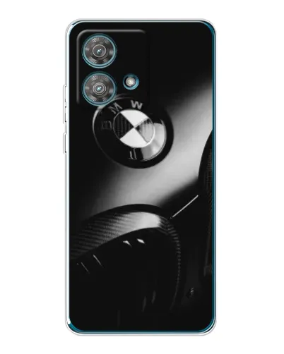 Чехол для Motorola Edge 40 Neo с картинкой «Эмблема BMW — макро»