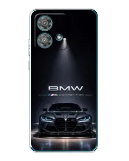 Чохол для Motorola Edge 40 Neo з картинкою «BMW крізь нічне місто» Чохол для Motorola Edge 40 Neo з картинкою «BMW крізь нічне місто»