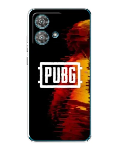Чехол для Motorola Edge 40 Neo с картинкой «Яркий логотип PUBG»