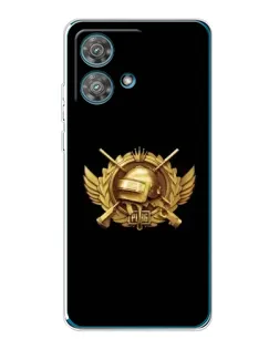 Чехол для Motorola Edge 40 Neo с картинкой «PUBG — оранжевый градиент»