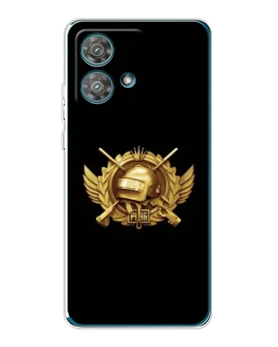 Чехол для Motorola Edge 40 Neo с картинкой «PUBG — оранжевый градиент»