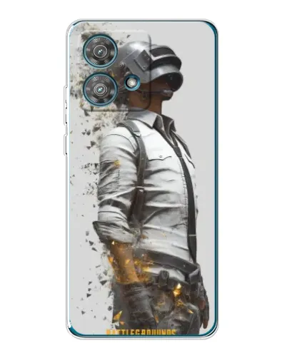 Чехол для Motorola Edge 40 Neo с картинкой «PUBG — боец в пыли»