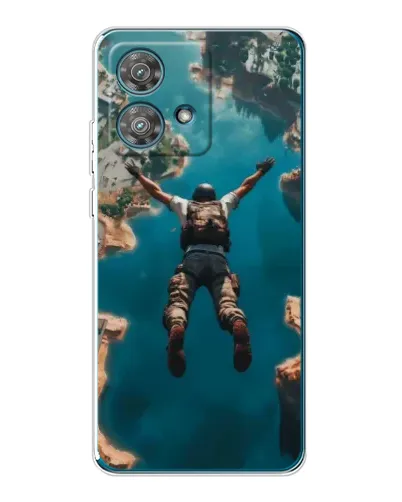 Чехол для Motorola Edge 40 Neo с картинкой «PUBG — свободное падение»