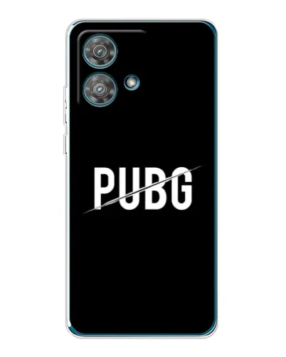 Чехол для Motorola Edge 40 Neo с картинкой «PUBG — белый логотип»