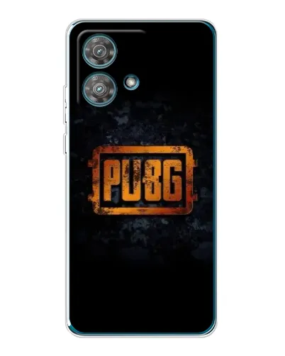 Чехол для Motorola Edge 40 Neo с картинкой «PUBG — золотой логотип»
