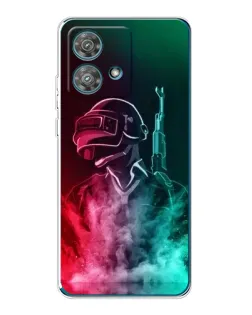 Чехол для Motorola Edge 40 Neo с картинкой «PUBG — огненный воин»