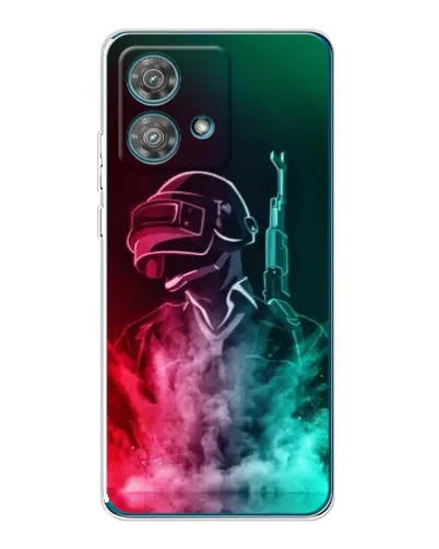 Чехол для Motorola Edge 40 Neo с картинкой «PUBG — огненный воин»