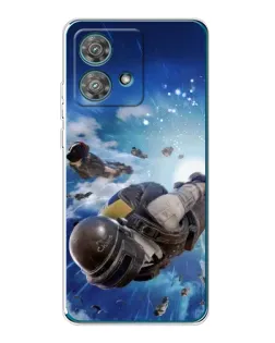 Чехол для Motorola Edge 40 Neo с картинкой «Десант PUBG — прыжок»