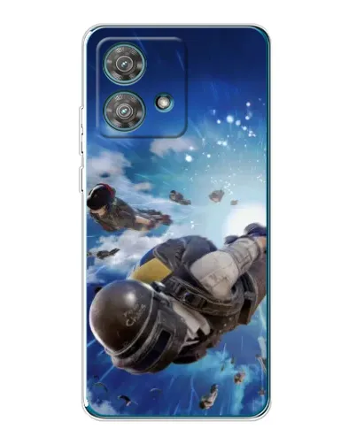 Чехол для Motorola Edge 40 Neo с картинкой «Десант PUBG — прыжок»