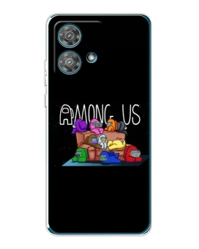 Чехол для Motorola Edge 40 Neo с картинкой «Логотип Among Us»