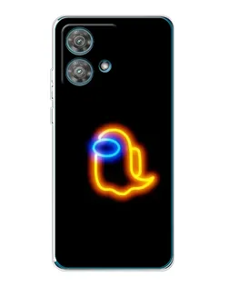 Чехол для Motorola Edge 40 Neo с картинкой «Among Us неоновое сияние»
