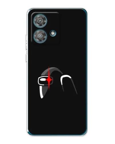 Чехол для Motorola Edge 40 Neo с картинкой «Among Us шлем»